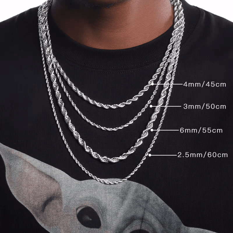 Black agate necklace male hip-hop personality niche design black stone bead collarbone chain
