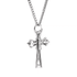 S925 sterling silver cross necklace men's hip-hop trend inlaid zircon pendant women's INS - MOWTE