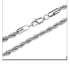 Short twist chain silver Fried Dough Twists chain clavicle necklace men and women hip-hop - MOWTE