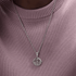 S925 sterling silver cross necklace men's hip-hop retro disc pendant women's collarbone chain - MOWTE