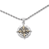S925 sterling silver cross necklace men's hip-hop retro disc pendant women's collarbone chain - MOWTE