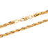 Short twist chain gold Fried Dough Twists chain plated 18K gold necklace hip hop clavicle chain - MOWTE