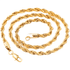 Short twist chain gold Fried Dough Twists chain plated 18K gold necklace hip hop clavicle chain - MOWTE