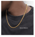Short twist chain gold Fried Dough Twists chain plated 18K gold necklace hip hop clavicle chain - MOWTE