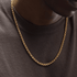 18K gold plated necklace men's hip-hop versatile titanium steel O-ring collarbone chain women's high-end sweater chain - MOWTE