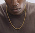 18K gold plated necklace men's hip-hop versatile titanium steel O-ring collarbone chain women's high-end sweater chain - MOWTE