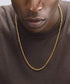 18K gold plated necklace men's hip-hop versatile titanium steel O-ring collarbone chain women's high-end sweater chain - MOWTE