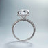 S925 Silver New Product Ins Style Daily Simplicity 9 * 13mm rectangular white diamond ring for women - MOWTE