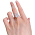 S925 Silver New Product Ins Style Daily Simplicity 9 * 13mm rectangular white diamond ring for women - MOWTE