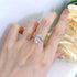 925 silver simulated diamond oval 8 * 12 Redion Diamond Bottom Cutting Explosive Product - MOWTE