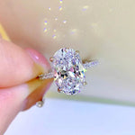 925 silver simulated diamond oval 8 * 12 Redion Diamond Bottom Cutting Explosive Product - MOWTE