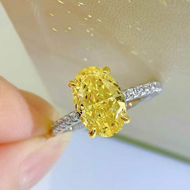 925 silver simulated diamond oval 8 * 12 Redion Diamond Bottom Cutting Explosive Product - MOWTE