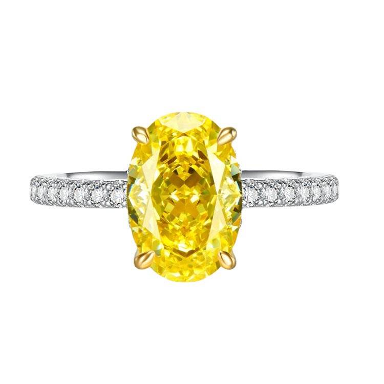 925 silver simulated diamond oval 8 * 12 Redion Diamond Bottom Cutting Explosive Product - MOWTE
