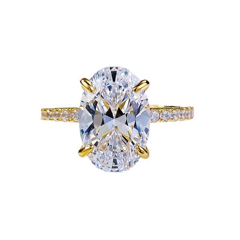 925 silver simulated diamond oval 8 * 12 Redion Diamond Bottom Cutting Explosive Product - MOWTE