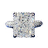 New S925 Silver Luxury High Carbon Diamond 10 * 12 Ring female - MOWTE