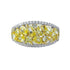 Light Luxury Ins-Style Micro-Pave High Carbon Diamond Women's Yellow Full Pavé Ring Versatile Elegant Design - MOWTE