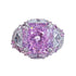 New Style S925 Sterling Silver 12x12mm High Carbon Diamond & Pink Diamond Fashion Halo Women's Ring - MOWTE