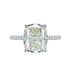 New Style High Carbon Diamond S925 Sterling Silver Luxury 10*12mm princess Ring - MOWTE