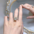 New Style High Carbon Diamond S925 Sterling Silver Luxury 10*12mm princess Ring - MOWTE