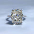 New Style High Carbon Diamond S925 Sterling Silver Luxury 10*12mm princess Ring - MOWTE
