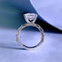New 925 Silver 2carat High Carbon Diamond 8 * 8 Princess Square Ring Women's Fashion Large Style - MOWTE