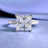 New 925 Silver 2carat High Carbon Diamond 8 * 8 Princess Square Ring Women's Fashion Large Style - MOWTE