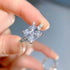 New 925 Silver 2carat High Carbon Diamond 8 * 8 Princess Square Ring Women's Fashion Large Style - MOWTE