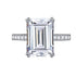 New 925 silver high carbon diamond emerald cut rectangular 10*14mm explosive ring - MOWTE