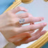 New 925 silver high carbon diamond emerald cut rectangular 10*14mm explosive ring - MOWTE