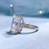 New 925 silver high carbon diamond emerald cut rectangular 10*14mm explosive ring - MOWTE