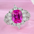 New Style Geometric Pink Diamond S925 Sterling Silver Exclusive Light Luxury Socialite-Inspired Ring - MOWTE