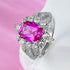 New Style Geometric Pink Diamond S925 Sterling Silver Exclusive Light Luxury Socialite-Inspired Ring - MOWTE