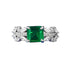 S925 Sterling Silver 7x7mm Simulated Emerald & High Carbon Diamond Ring-Minimalist Design - MOWTE