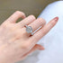 New 925 Sterling Silver 5 Carat Portuguese-Cut Aurora Six-Prong Women's Luxury Premium Ring - MOWTE