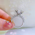 New 925 Sterling Silver 5 Carat Portuguese-Cut Aurora Six-Prong Women's Luxury Premium Ring - MOWTE
