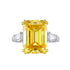 925 sterling silver ring luxury high carbon diamond ring 11*15 emerald cut engagement ring - MOWTE