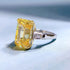 925 sterling silver ring luxury high carbon diamond ring 11*15 emerald cut engagement ring - MOWTE