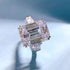 925 sterling silver ring luxury high carbon diamond ring 11*15 emerald cut engagement ring - MOWTE
