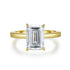 S925 Sterling Silver High-Carbon Simulated Diamond Emerald-Cut 7x10mm Rectangular Top-Selling Ring - MOWTE