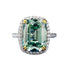 S925 Sterling Silver Stylish Everyday Wear 10x14mm Tourmaline Green Ring - MOWTE