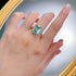S925 Sterling Silver Stylish Everyday Wear 10x14mm Tourmaline Green Ring - MOWTE