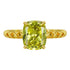 925 silver light luxury simple 9*11mm olive green ring fashionable versatile - MOWTE