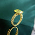 925 silver light luxury simple 9*11mm olive green ring fashionable versatile - MOWTE