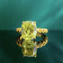 925 silver light luxury simple 9*11mm olive green ring fashionable versatile - MOWTE