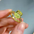 925 silver light luxury simple 9*11mm olive green ring fashionable versatile - MOWTE