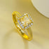S925 Silver 5 * 5mm Square Sugar Yellow Diamond High Carbon Diamond Ring - MOWTE