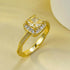 S925 Silver 5 * 5mm Square Sugar Yellow Diamond High Carbon Diamond Ring - MOWTE