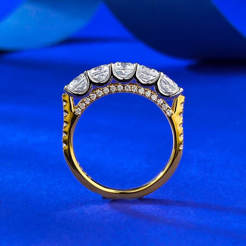 S925 Sterling Silver Stylish Single Row Cubic Zirconia Women's Ring - Minimalist & Stackable - MOWTE