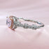S925 Silver 5 * 5mm Cushion Cut Sugar Pink Diamond High Carbon Diamond Ring - MOWTE