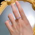 S925 Silver 5 * 5mm Cushion Cut Sugar Pink Diamond High Carbon Diamond Ring - MOWTE